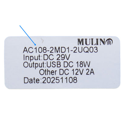 Tag for Mulin AC108-2MD1-2UQ03 5-Button Switch 