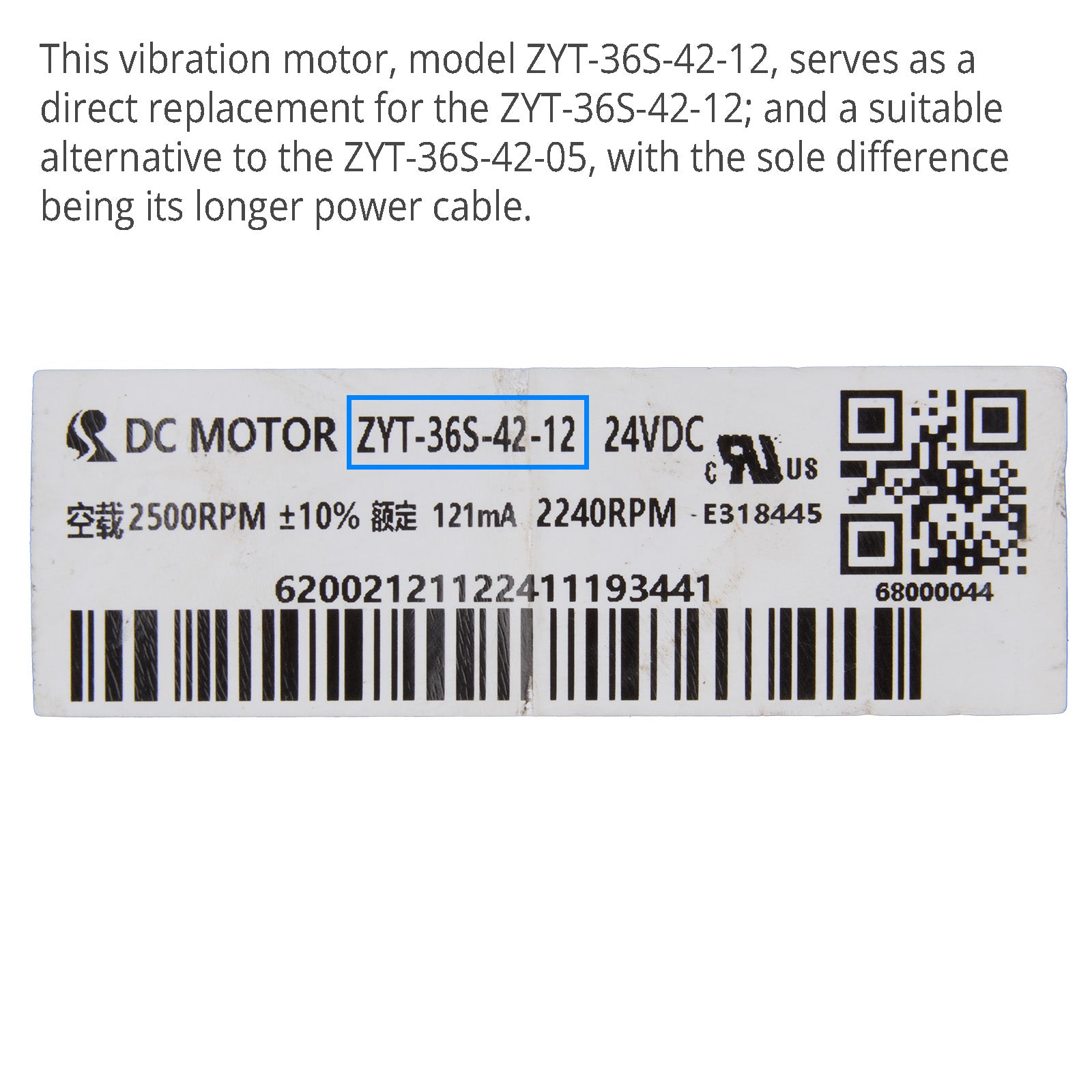 ZYT-36S-42 DC Motor – Adjustable Bed Massage Motor – Life Easy Supply