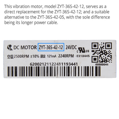Motor label with specifications and barcode on a white background