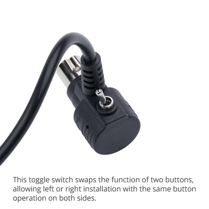 eMoMo RemoP40W 3 Button Switch with 90° 5-pin Male Plug USB Backlit