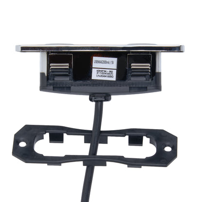 Black electronic device with connectors on a white background