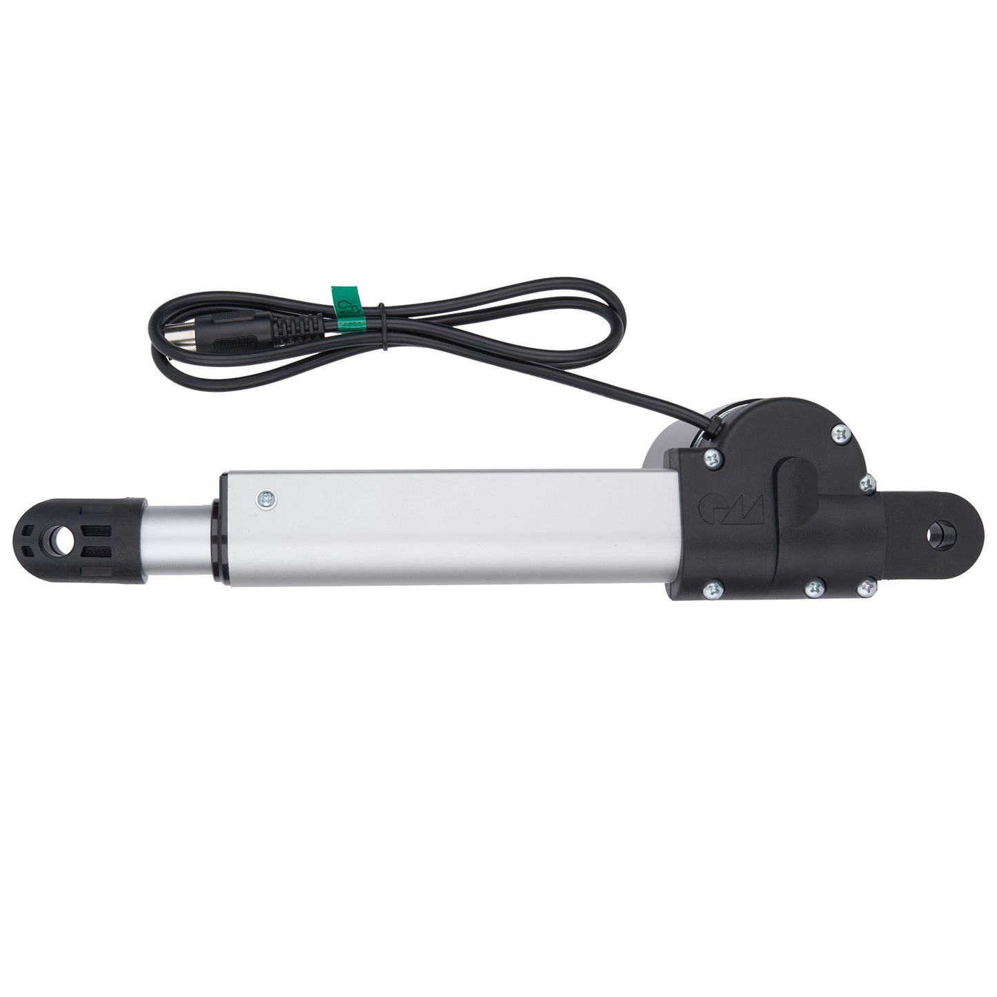 Linear actuator with cable on a white background