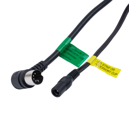 Two electrical cables with connectors on a white background