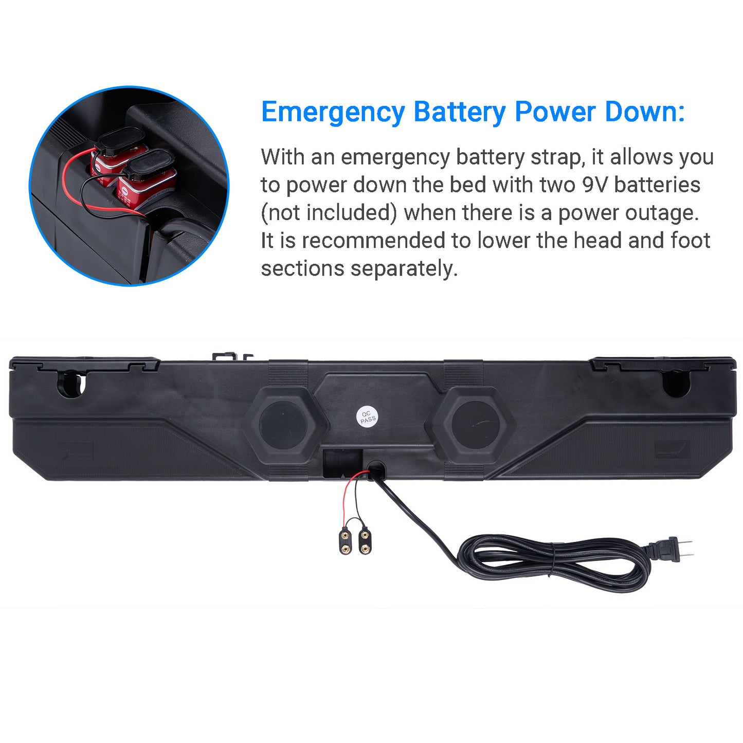 Richmat HJA1S Dual Motor Linear Actuator for Adjustable Beds & Hospital Beds with Wired/Wireless Remotes