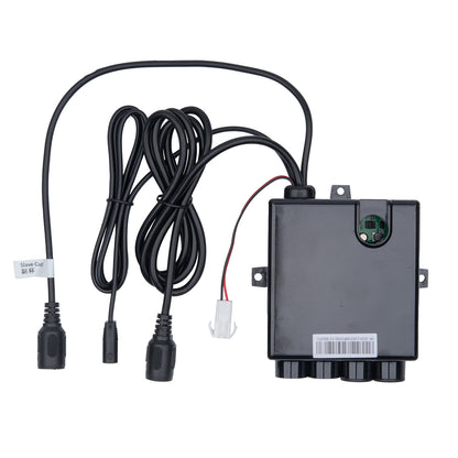 Electronic device with wiring on a white background