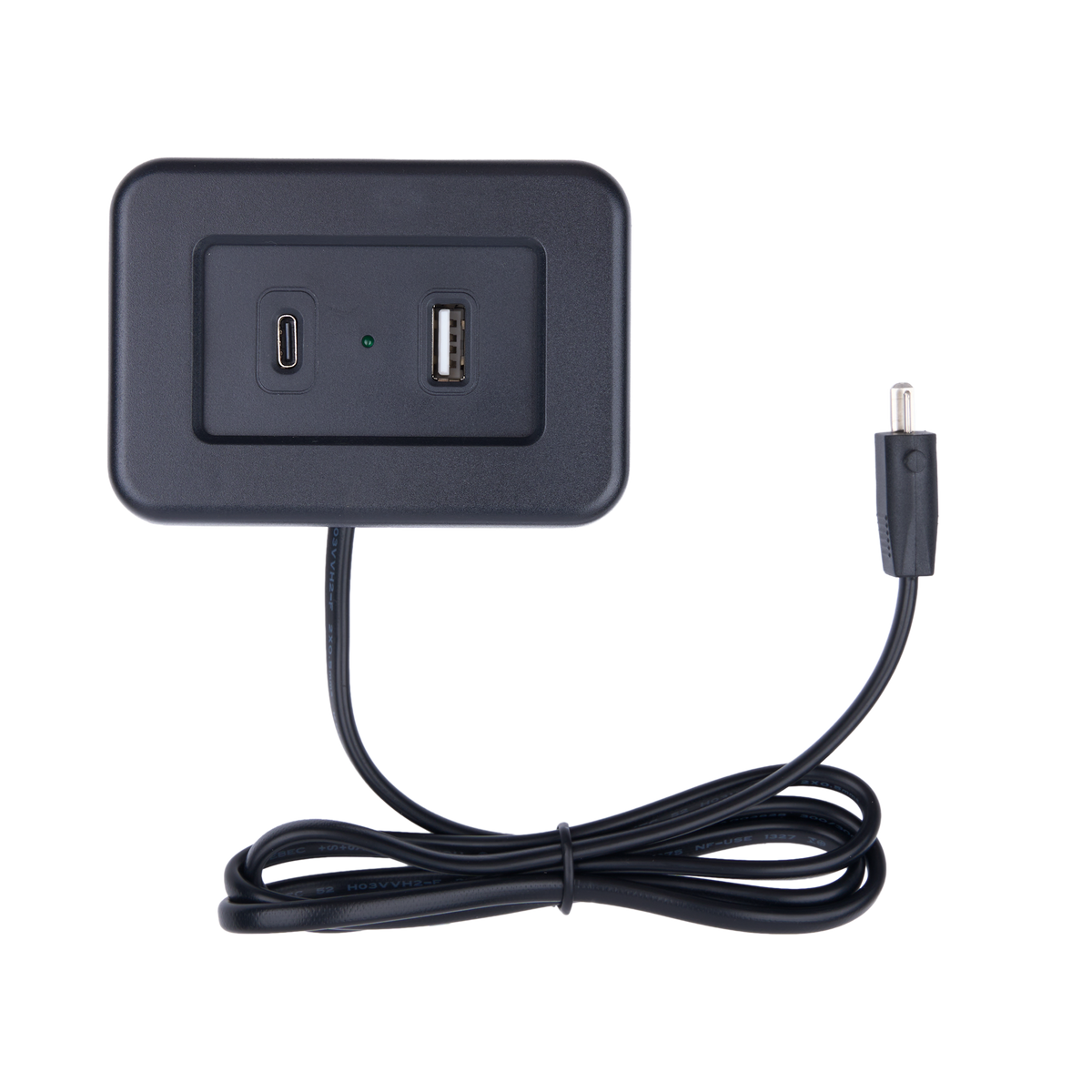 eMoMo HX66BU2C Type A + Type C USB Charger Rectangular Power Outlet with 2-Pin Male Connector