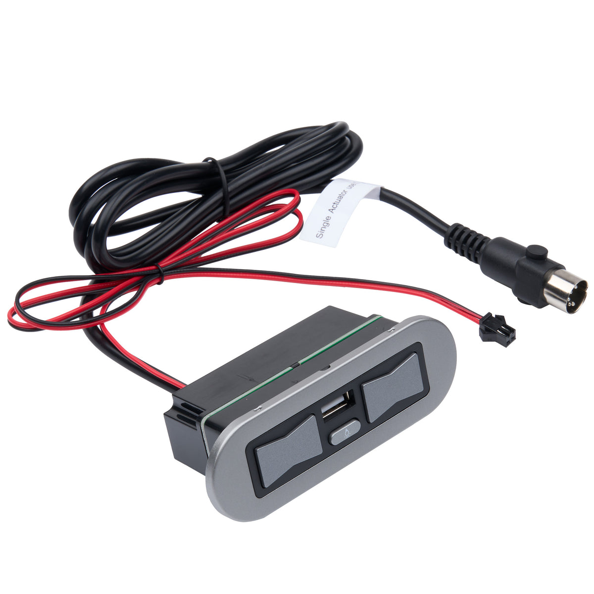 eMoMo HX90ALU Switch for Lift Chair and Power Recliner with 3 Buttons, 2 Plugs and a USB Port