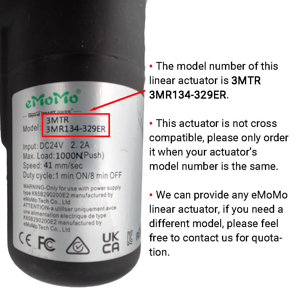 eMoMo 3MTR 3MR134-329ER Linear Actuator for Power Recliner Lift Chair