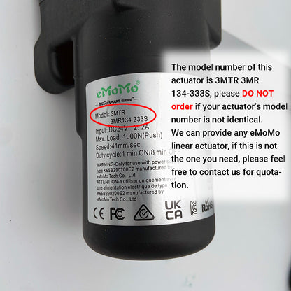 eMoMo 3MTR 3MR134-333S Linear Actuator Motor Assembly