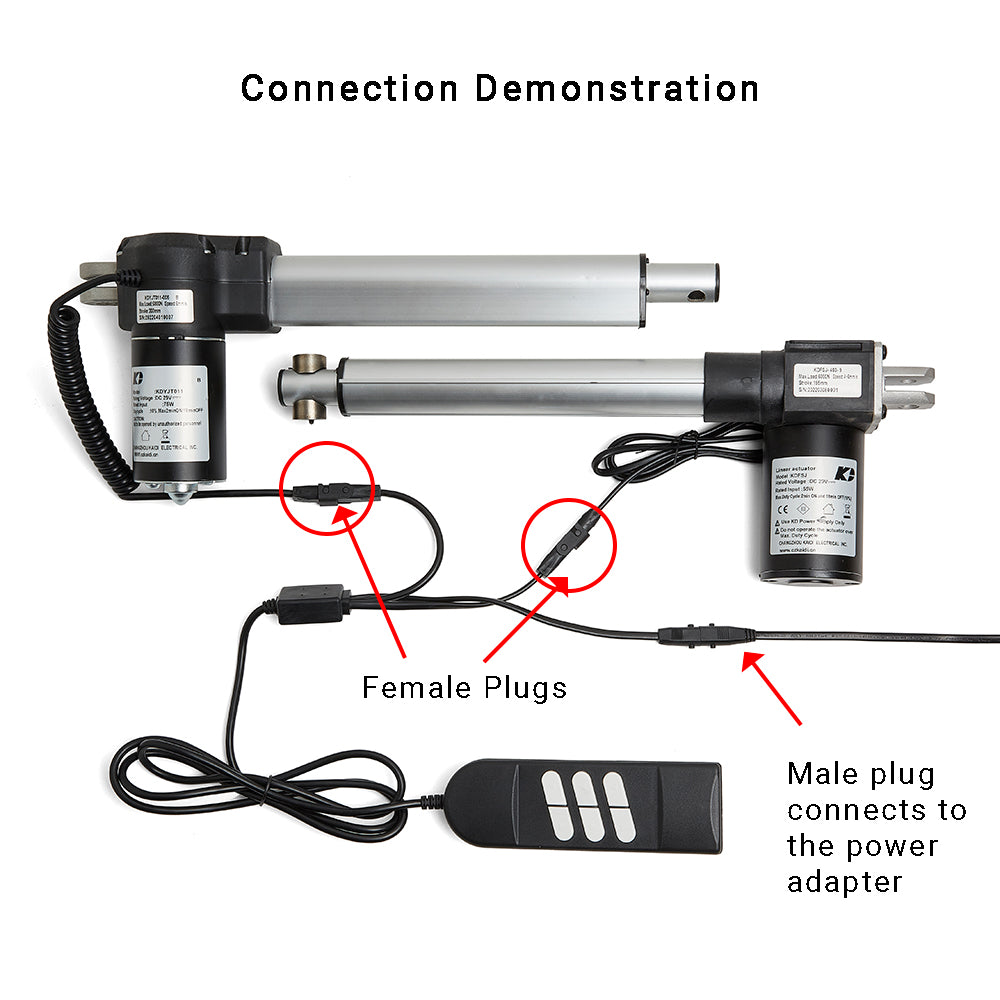 Replacement Remote Controller for Recliners with Two 2-Pin Motors (6-Button, 3 x 2-Pin Plugs)