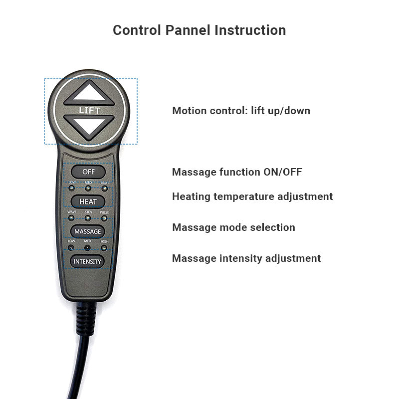 MLSK55 A1 Remote Controller Junction Box Power Recliner 6 Button 8 P Life Easy Supply