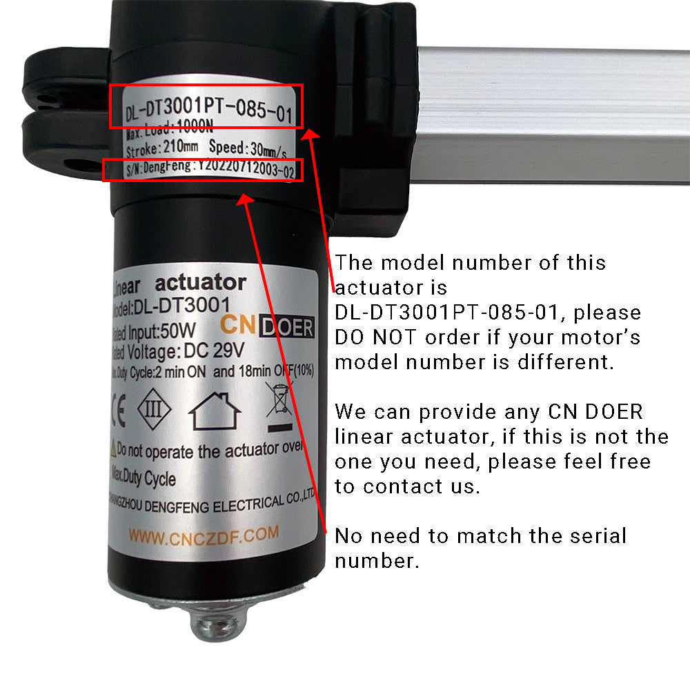 CN DOER DL-DT3001PT-085-01 Linear Actuator – Life Easy Supply
