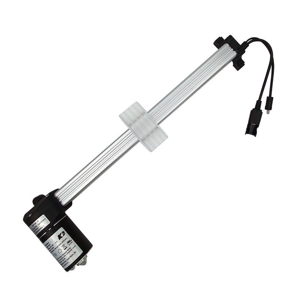 A linear actuator motor assembly for a recliner chair, featuring a five-pin female plug and a 2-pin male plug.