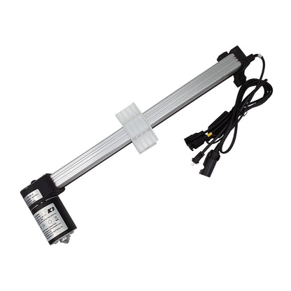 Linear actuator motor assembly for recliner with multiple plug types, including 5-pin female, 2-pin female, and 2-pin male.