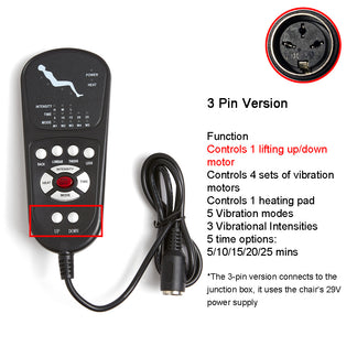 Replacement Massage Function Remote Handset Controller for Recliner Li ...